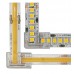 Pack 10 Transparent union L connector for LED strips - COB + SMD - 8mm - 10mm - IP20
