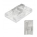 Pack 10 Transparent union L connector for LED strips - COB + SMD - 8mm - 10mm - IP20