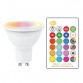 LED Spotlight RGB + 3000K - 8W 110º GU10 with Remote Control