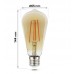 8W LED Bulb Filament Vintage E27 Gold ST64 - Dimmable