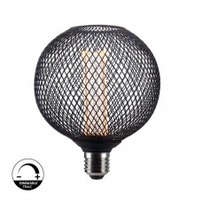 LED Bulb - Modern Black Metal - 4W - E27 - G125 - Dimmable