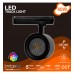 LED Track Light 1-Phase 40W-28W - ROMA Black - GxTronic Driver - Adjustable Optics 24º-60º - UGR13 - CCT