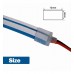 Flexible Neon LED 24V 13W/m - 50M Coil - Special for Signage - 6x12mm - Cut every 1cm - Blue