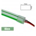 Flexible Neon LED 24V 13W/m - 50M Coil - Special for Signage - 6x12mm - Cut every 1cm - Green