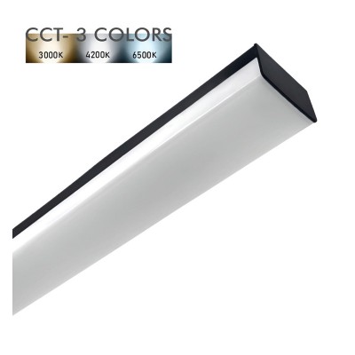 Linear LED Batten- Strip - 36W - BERGEN - Black - PC - CCT - 119cm