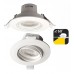 7W White Round LED Downlight - Adjustable - CCT Selectable Color