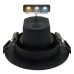 7W Black Round LED Downlight - Adjustable - UGR19 - CCT Selectable Color