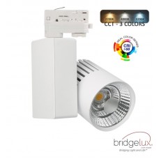 LED Spotlight 40W GRAZ White Bridgelux Chip 3CCT - Three-Phase Track - 4400Lm - CRI +98