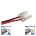 Transparent connector for COB + SMD LED strips - 10mm - IP20