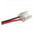 Transparent connector for COB + SMD LED strips - 10mm - IP20