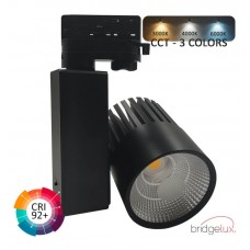 3-PHASE LED Tracklight 40W GRAZ Black BRIDGELUX Chip - CRI +92 - 3CCT