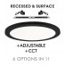 Downlight + LED Ceiling Light - Circular - BLACK MOSS LUMILEDS - 18W ADJUSTABLE - Selectable CCT Color