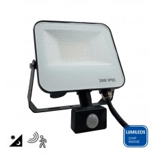 LED Floodlight 30W AURORA – Lumileds Chip 140Lm/W – PIR Motion Sensor
