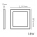 Downlight + LED Ceiling Light - Square - BLACK MOSS LUMILEDS - 18W ADJUSTABLE - Selectable CCT Color