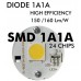 LED GU10 8W HIGH LUMINOSITY - Glass - 24º - SMD1A1A