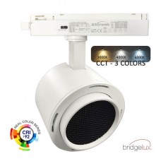 LED TrackLight - single-phase rails - 40W-34W - ROME - GxTronic Driver - Adjustable Optics 24º-60º -UGR13- CCT