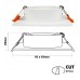 Housing Square Adjustable WHITE for GU10 LED
