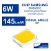Dichroic LED GU10 6W | SMD2835 SAMSUNG 145Lm/W |GLASS 38º
