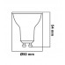 Dichroic LED GU10 6W | SMD2835 SAMSUNG 145Lm/W |GLASS 38º