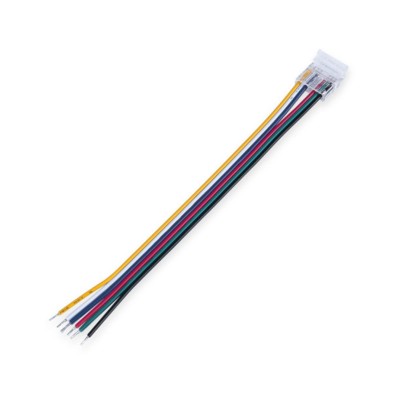 Hippo Connector with Cable for LED Strips 24V RGB+CCT SMD | IP20 | 6 Pins | 10mm