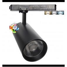 LED Spotlight 40W - 34W NEW MAYA Black Single-Phase Rail - CCT - CRI+92 - UGR13 - 120Lm/W