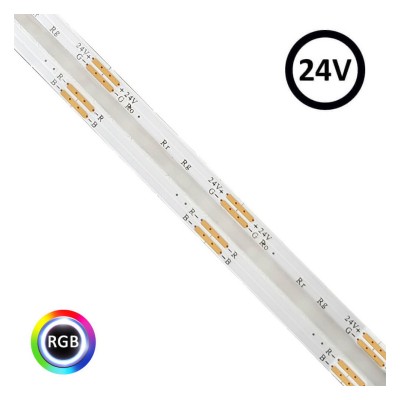 LED Strip 24V RGB | 5m | COB | 672LED/m | 15W/M | IP20