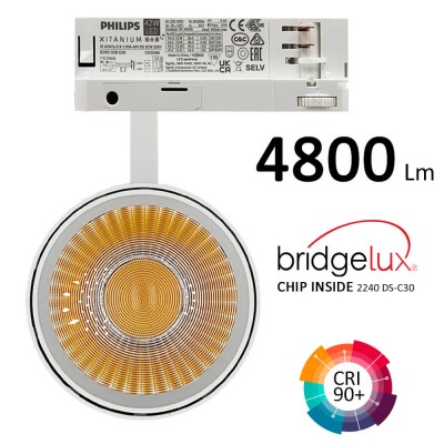 LED Spotlight 40W NEW MAYA 3CCT | Philips Xitanium Driver | 3-Phase Track | UGR13 | 24º - 60º | White