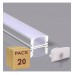 2 meter Surface Aluminium Profile | for LED Strips | 17 mm x 7.8 mm
