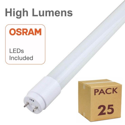 LED Tube Glass 20W 120cm 300º - HIGH LUMINOSITY - OSRAM CHIP
